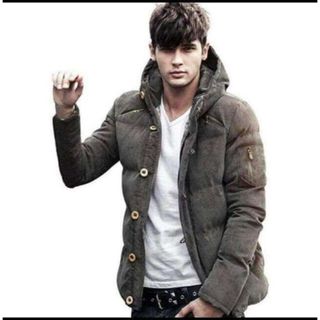 売り切り! 冬 服 カジュアル 中綿 かっこいい ジャケット オリーブ サイズM