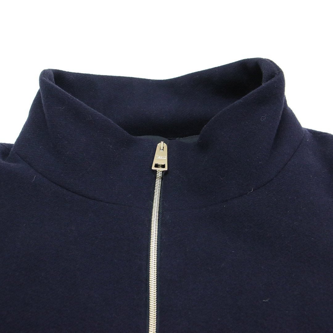 HERNO(ヘルノ)の【美品】HERNO ヘルノ コート ネイビー 紺 サイズ:44(L) | フード付き ウール キルティング ダウンコート / ジャケット | ミディ丈 スタンドネック Aライン | イタリア製 | アウター ブルゾン 上着【レディース】【中古】 レディースのジャケット/アウター(ダウンジャケット)の商品写真