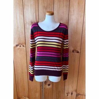 JOHN SMEDLEY - ジョンスメドレー/トップス/ニット/S/ボーダー/セーター/メリノウール