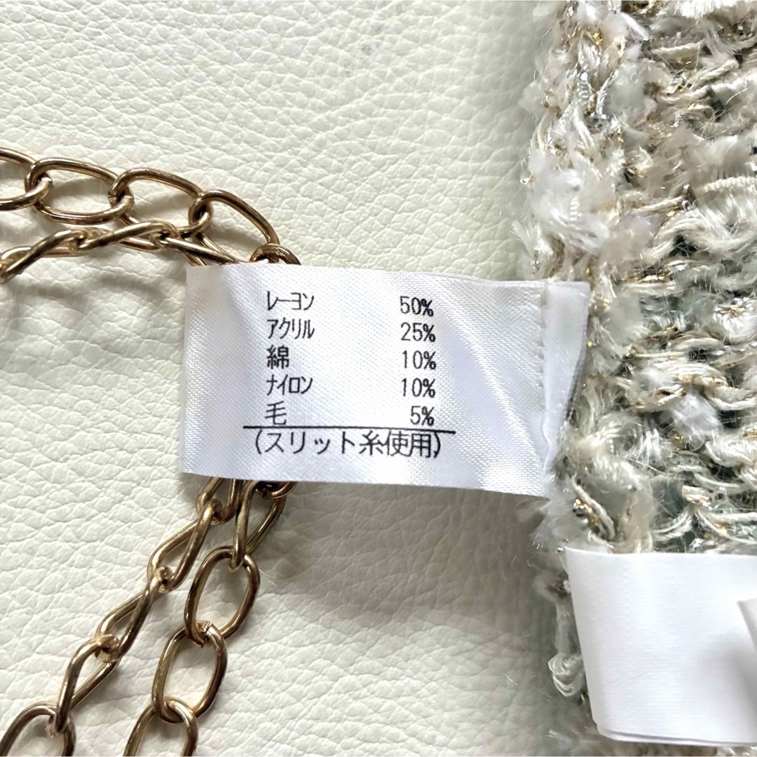 leilian(レリアン)の◆美品◆レリアンプラス◆ツイードニットカーディガン◆ラメ◆パールボタン◆XL レディースのトップス(カーディガン)の商品写真