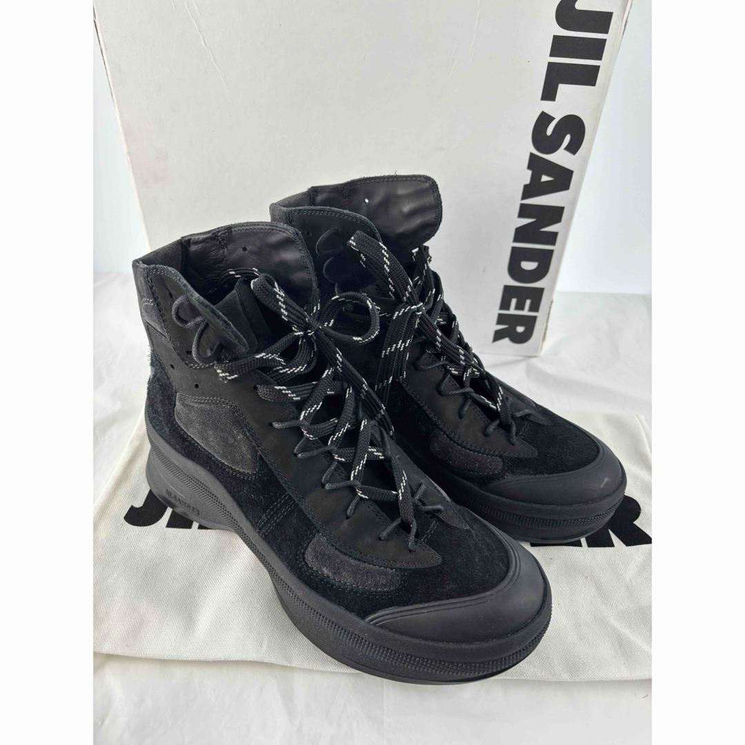 JIL SANDER(ジルサンダー)の美品 定価17万円 ジルサンダー トレッキングブーツ 40 ブラック グレー メンズの靴/シューズ(ブーツ)の商品写真