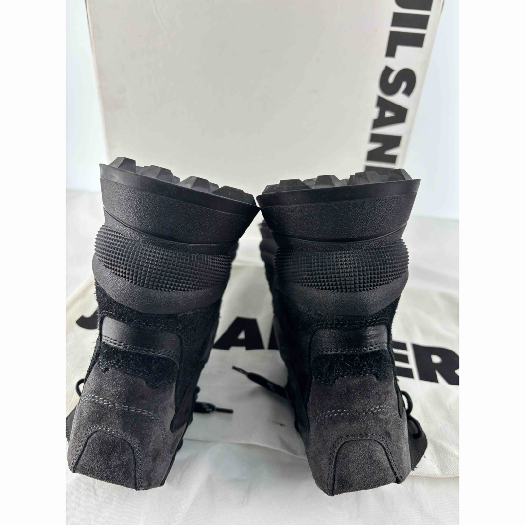 JIL SANDER(ジルサンダー)の美品 定価17万円 ジルサンダー トレッキングブーツ 40 ブラック グレー メンズの靴/シューズ(ブーツ)の商品写真