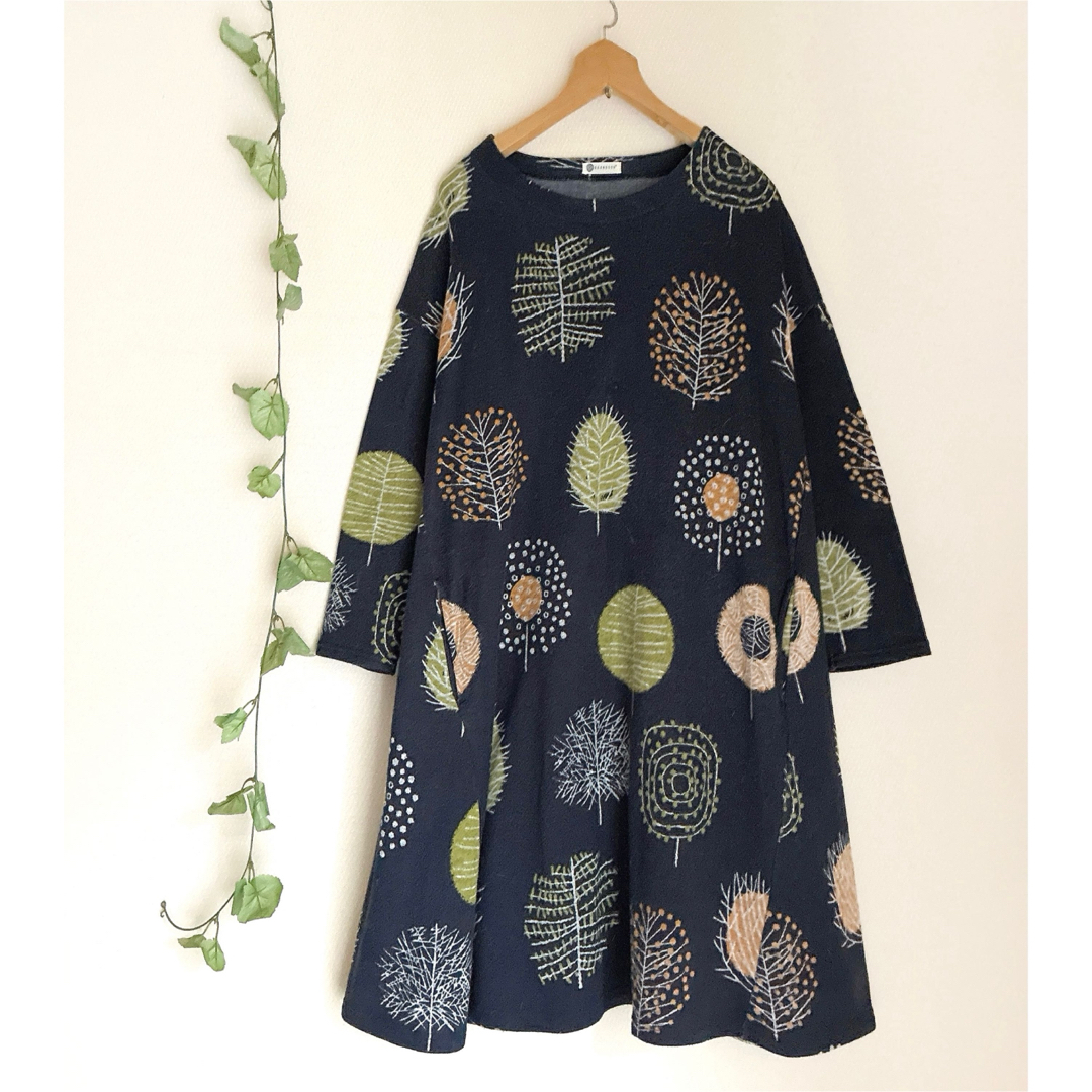 BARNDOOR(バーンドア)のバーンドア ︎✿ 北欧 ストレッチ起毛ワンピース レディースのワンピース(ひざ丈ワンピース)の商品写真