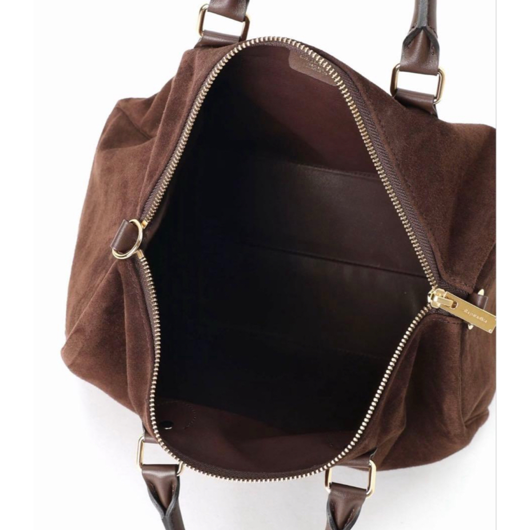 L'Appartement DEUXIEME CLASSE(アパルトモンドゥーズィエムクラス)のシータパランティカ　ブラウン スエード ボストンバッグ レディースのバッグ(ボストンバッグ)の商品写真