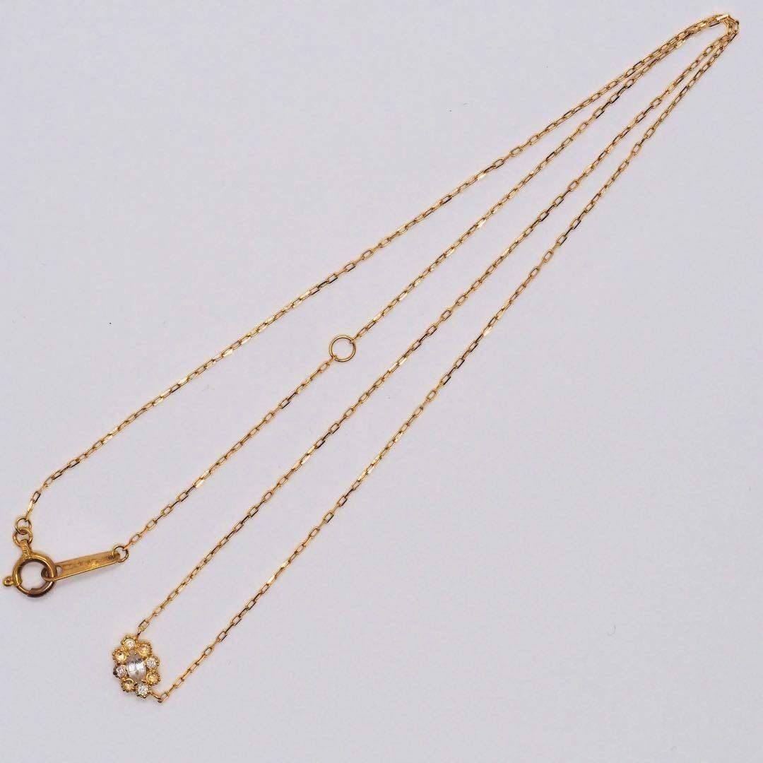 agete(アガット)の【agete】K18YG 0.05ct ダイヤモンド ネックレス レディースのアクセサリー(ネックレス)の商品写真