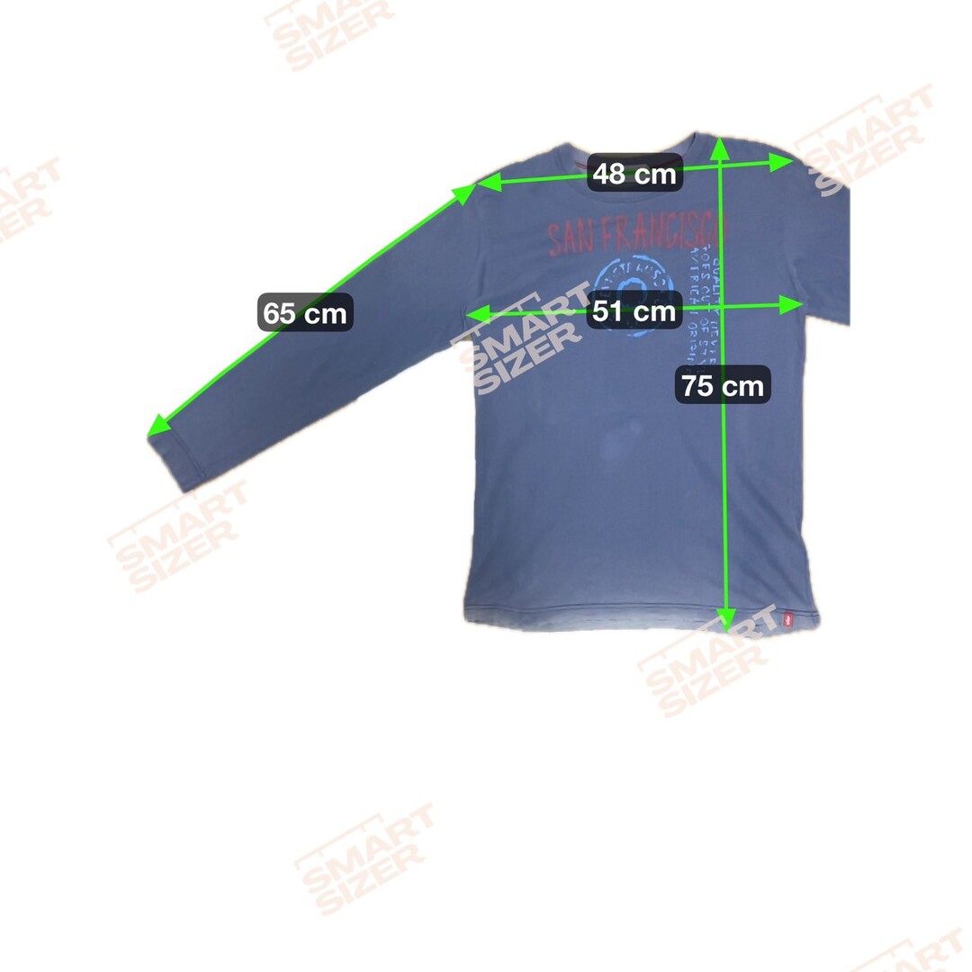 Levi's(リーバイス)のLevi's Red Tab リーバイス 長袖Tシャツ プリントロゴ ネイビー Lサイズ メンズ 古着 アメカジ メンズのトップス(Tシャツ/カットソー(七分/長袖))の商品写真