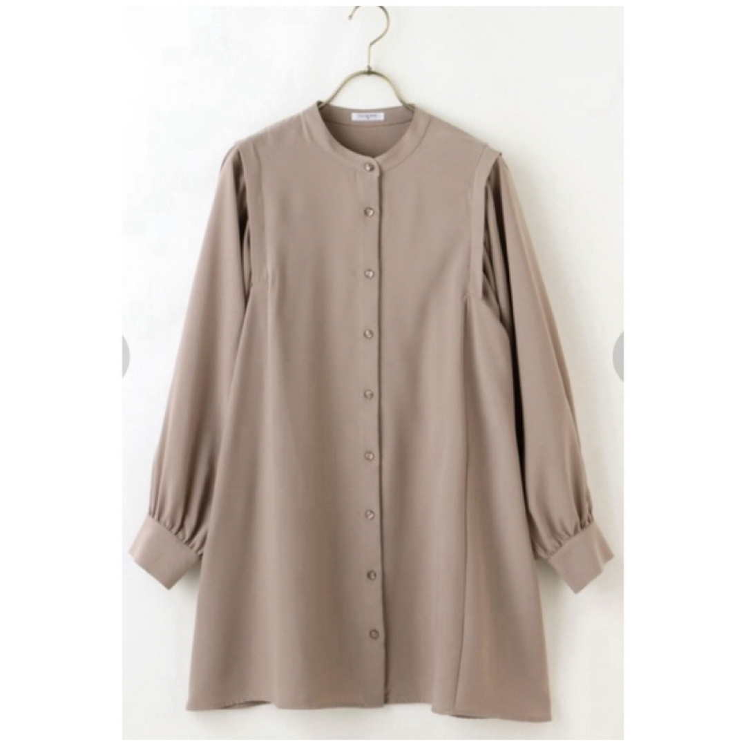 GLACIER(グラシア)のHoneys ボリューム袖ブラウス　茶色 レディースのトップス(シャツ/ブラウス(長袖/七分))の商品写真