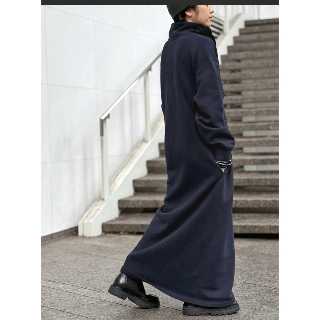 AP STUDIO(エーピーストゥディオ)のAP STUDIO ハーフジップスウェットドレス レディースのワンピース(ロングワンピース/マキシワンピース)の商品写真