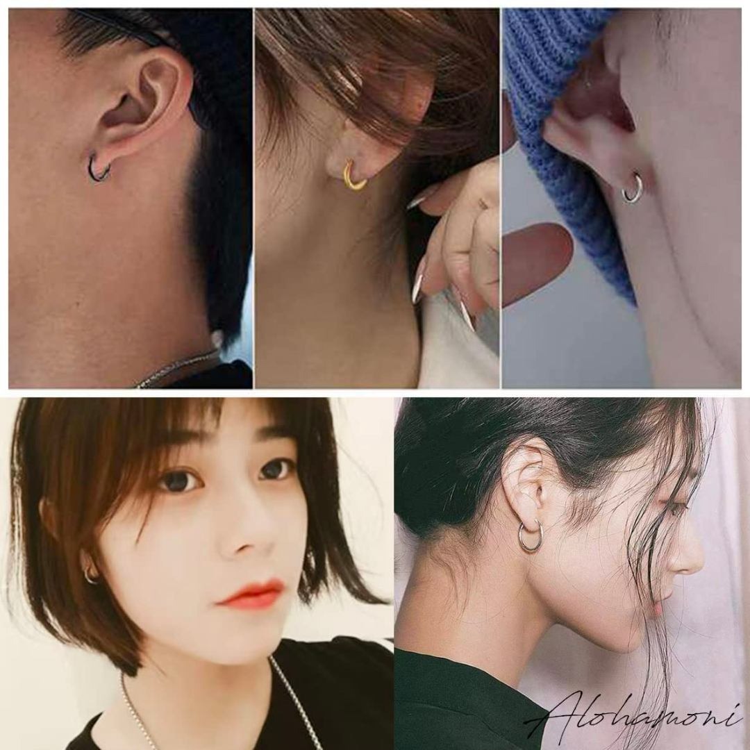 [ALOHAMONI] フェイクピアス イヤーカフ イヤリング 細フープ 両耳  レディースのアクセサリー(その他)の商品写真