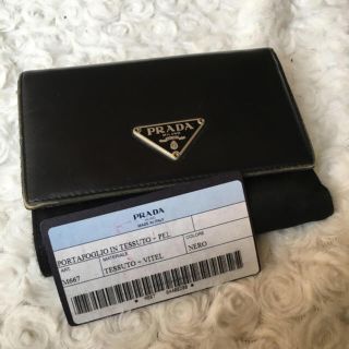 プラダ(PRADA)のプラダ 三つ折り 財布 ブラック(財布)