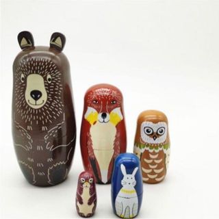 動物たちのマトリョーシカ 動物たちのマトリョーシカ 木製 プレゼント
