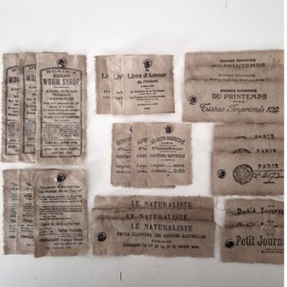 コーヒー染めファブリックタグ