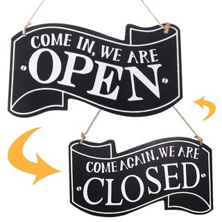 BTtime オープン クローズ open close プレート 木製 両面看板