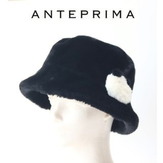 新品【アンテプリマ】パンダブローチ付き バケットハット 黒 57.5-56cm