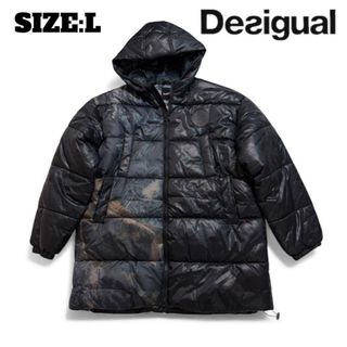 【希少品】デシグアル 総柄ショートオーバーコート オーバーサイズ 風景