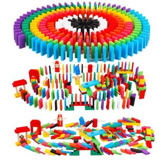 ドミノ 倒し 240個 + ピタゴラ ギミック 24種 日本語説明書・収納袋付き