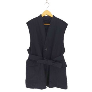 URU TOKYO(ウルトーキョー) 裏地ボアウールストライプベスト メンズ