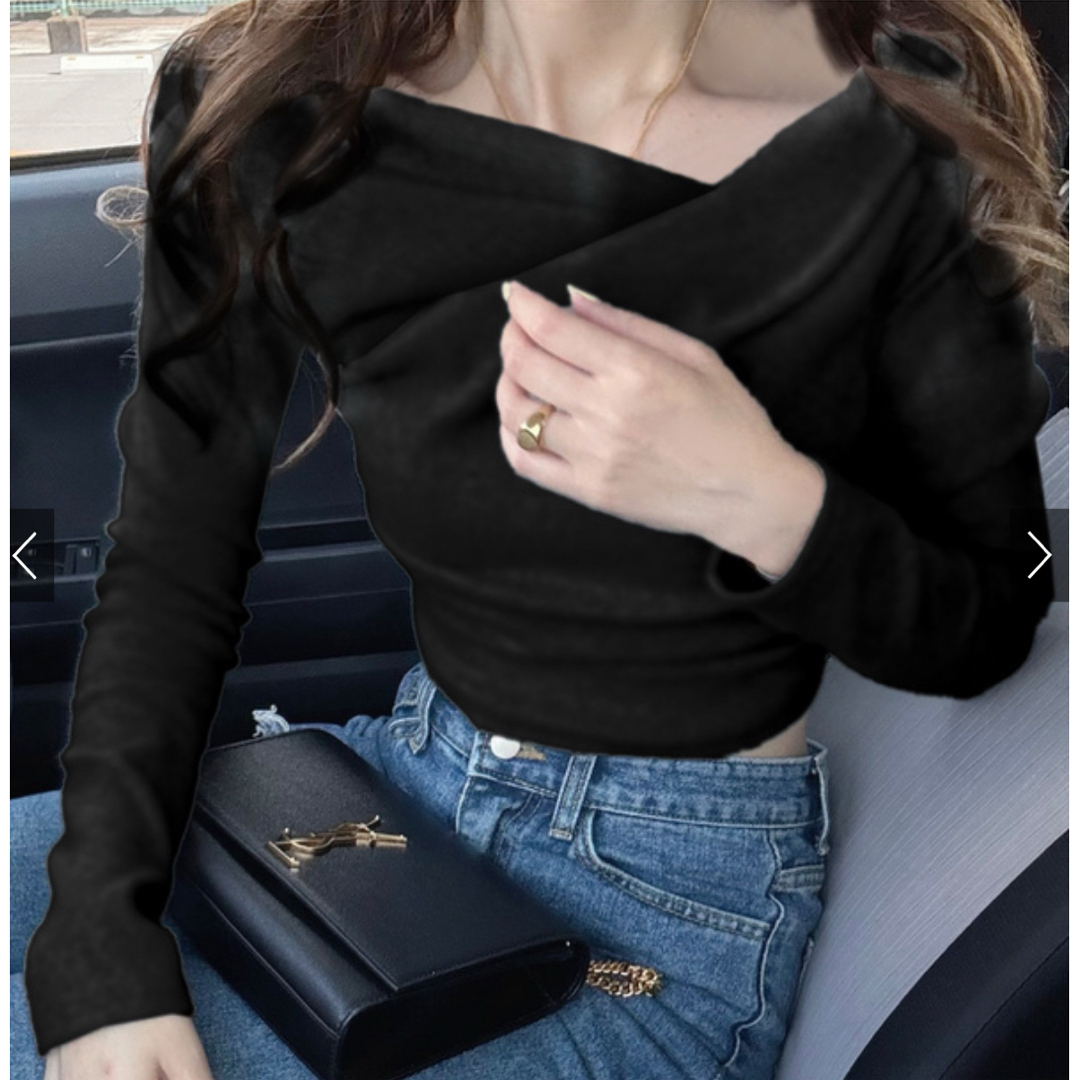 GRL(グレイル)のグレイル　3Wayドレープカシュクールトップス[dk1261] レディースのトップス(カットソー(長袖/七分))の商品写真