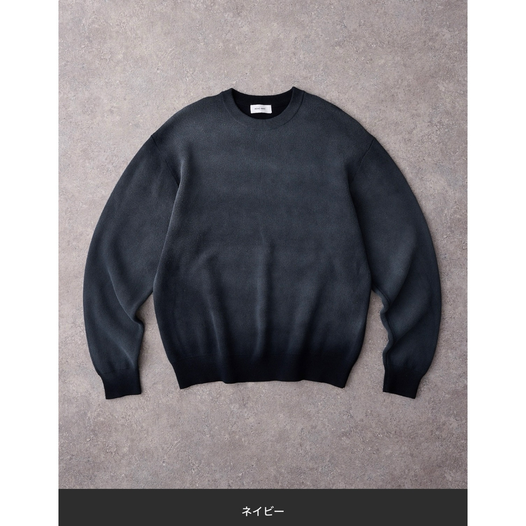 MONO-MART(モノマート)の新品モノマートヴィンテージスプレー加工グラデーションオーバーサイズニットネイビー メンズのトップス(ニット/セーター)の商品写真