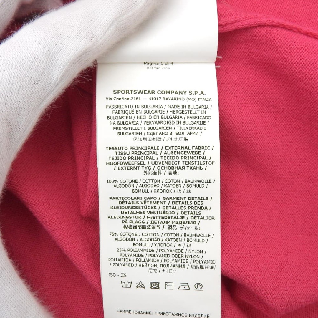 STONE ISLAND(ストーンアイランド)のストーンアイランド ワッペン ロングスリーブ カットソー ロングTシャツ トップス メンズ ピンク L L メンズのトップス(Tシャツ/カットソー(七分/長袖))の商品写真