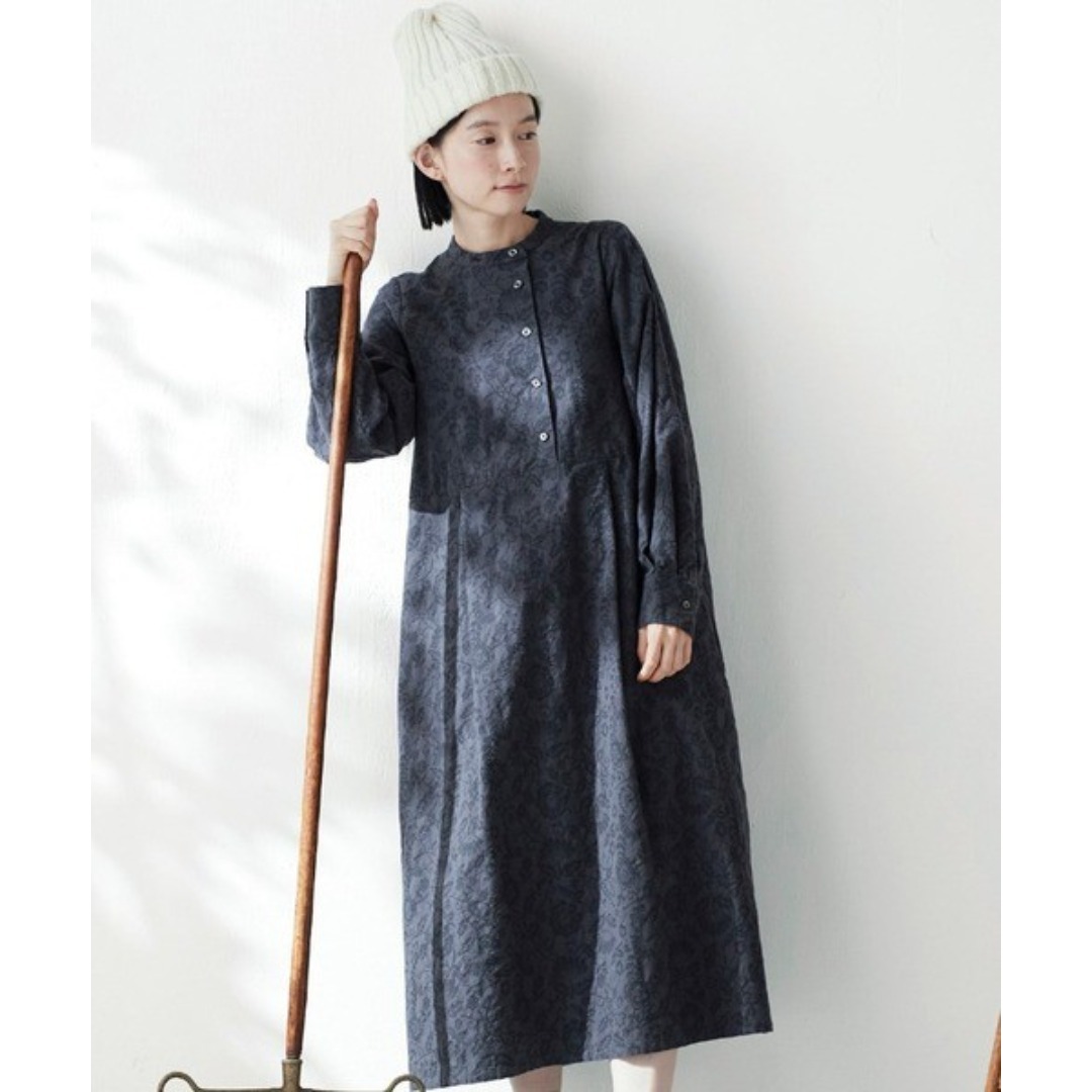 Sunny clouds（FELISSIMO）(サニークラウズ)の美品★ジャカード模様の魔女ワンピース レディースのワンピース(ロングワンピース/マキシワンピース)の商品写真