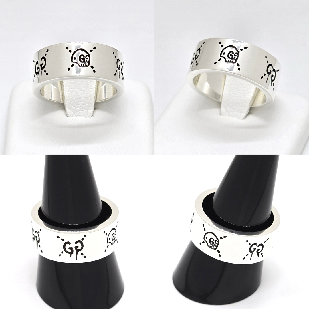 GUCCI(グッチ)のグッチ ゴースト リング ワイド 19 約18号 SV925 箱 保存袋 メンズのアクセサリー(リング(指輪))の商品写真