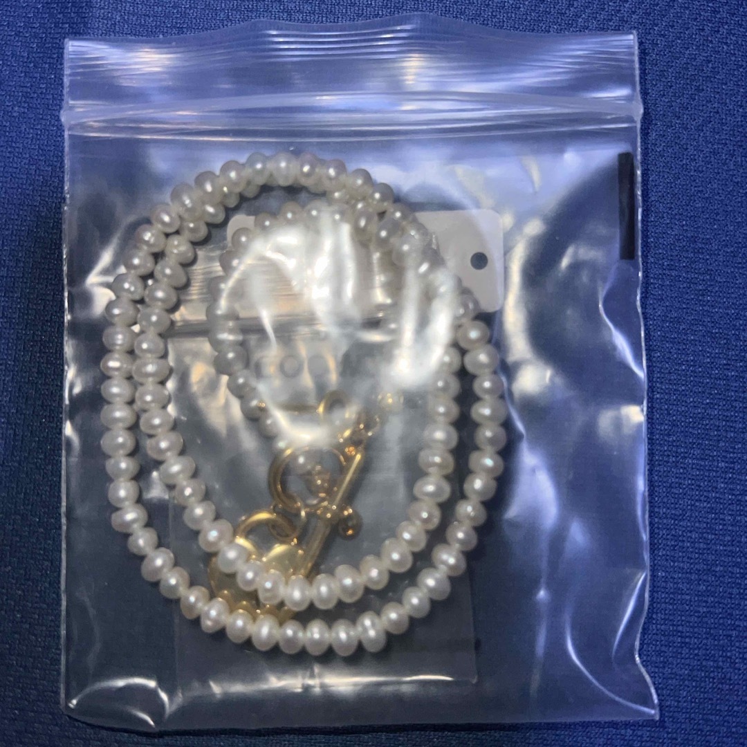 VINTAGE HOLLYWOOD  パール　ハート　ネックレス 　未使用 レディースのアクセサリー(ネックレス)の商品写真