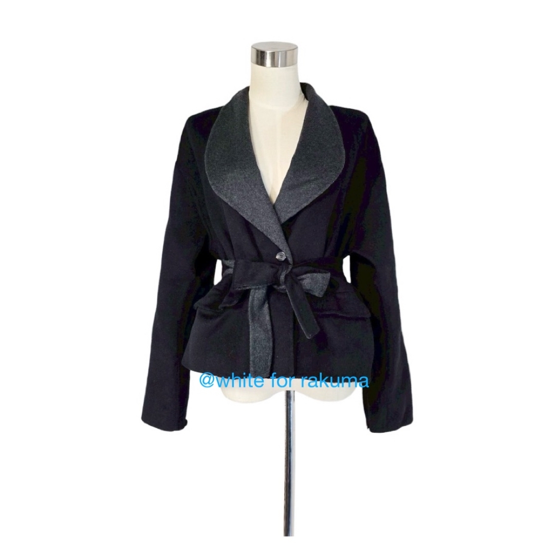 NYデザイナー 定価32万 滑らかカシミア100ダブルフェイス ジャケットコート レディースのジャケット/アウター(その他)の商品写真