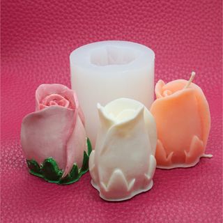シリコンモールド 薔薇のつぼみ バラ 