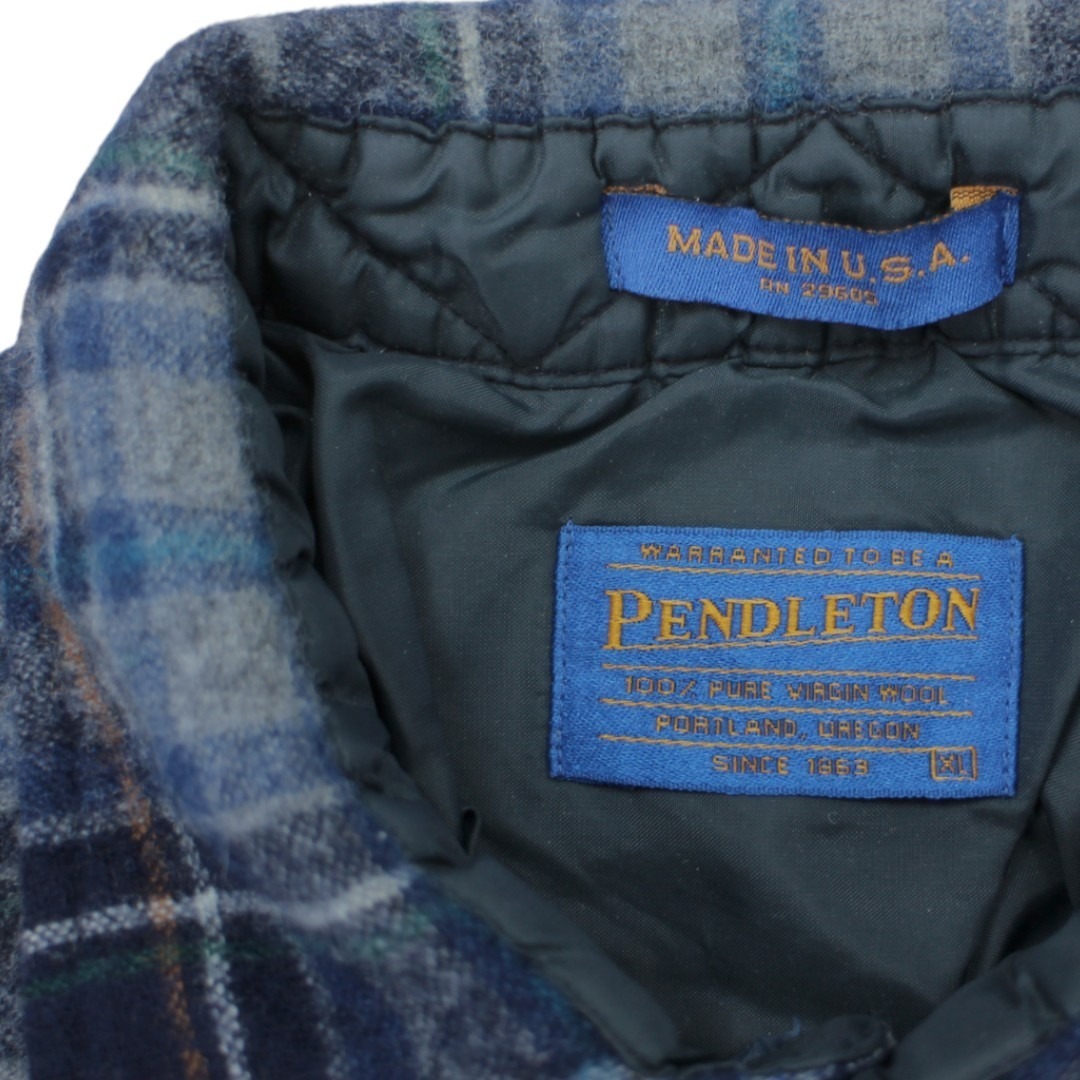 PENDLETON(ペンドルトン)の古着 90s USA製 PENDLETON Blue ペンドルトン ボードシャツ tpd035 メンズのトップス(シャツ)の商品写真