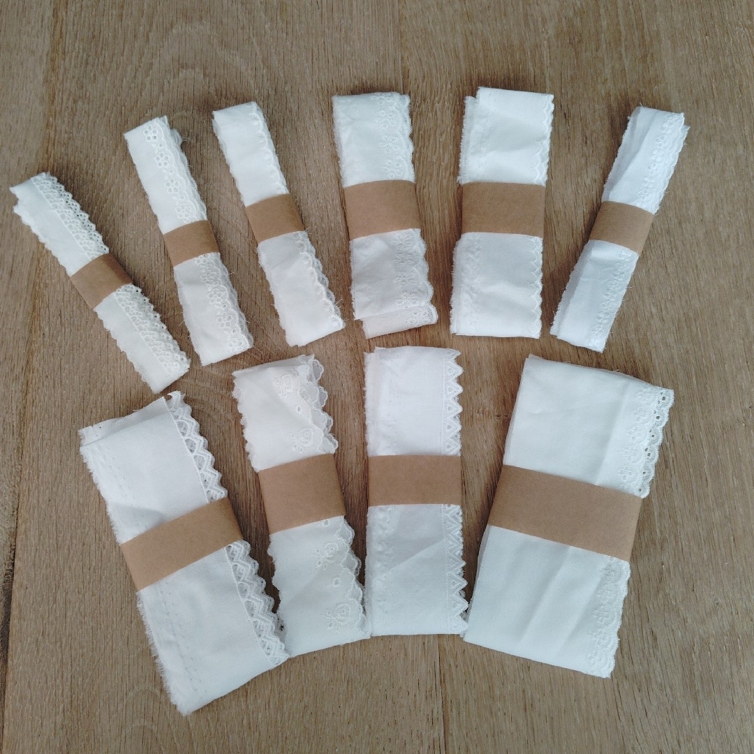 【現品限り♪】レースおまとめ ＊ 10種類＊ 綿レース 　手芸レース ハンドメイドの素材/材料(生地/糸)の商品写真