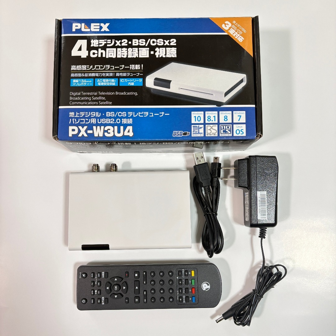 PLEX(プレックス)のPLEX 地上デジタル・BS・CS対応TVチューナー PX-W3U4 おまけ付き スマホ/家電/カメラのPC/タブレット(PC周辺機器)の商品写真