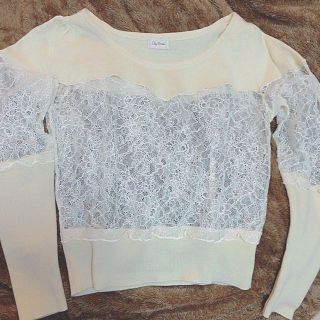 リリーブラウン(Lily Brown)のレースtops♡(カットソー(長袖/七分))