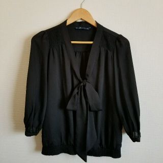 ザラ(ZARA)の＊ZARA＊　シフォントップス　黒(シャツ/ブラウス(長袖/七分))