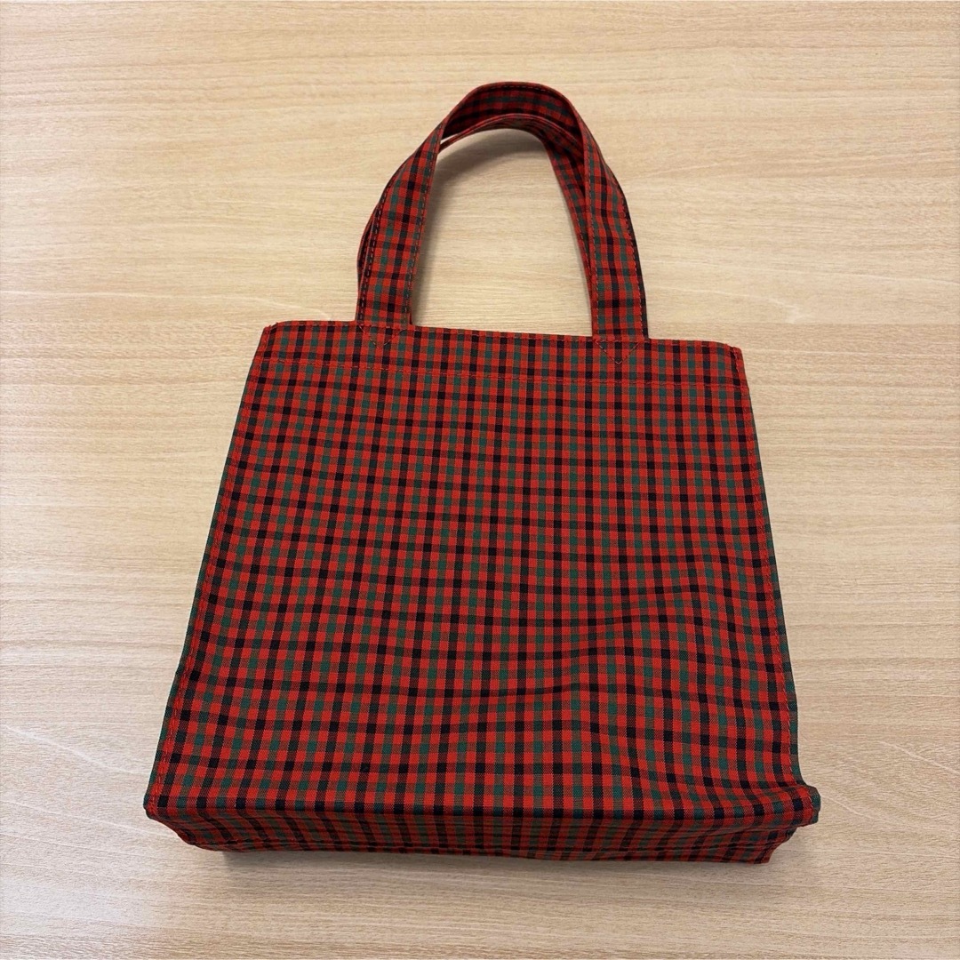 familiar(ファミリア)のファミリア トートバッグ 小 赤チェック レディースのバッグ(トートバッグ)の商品写真