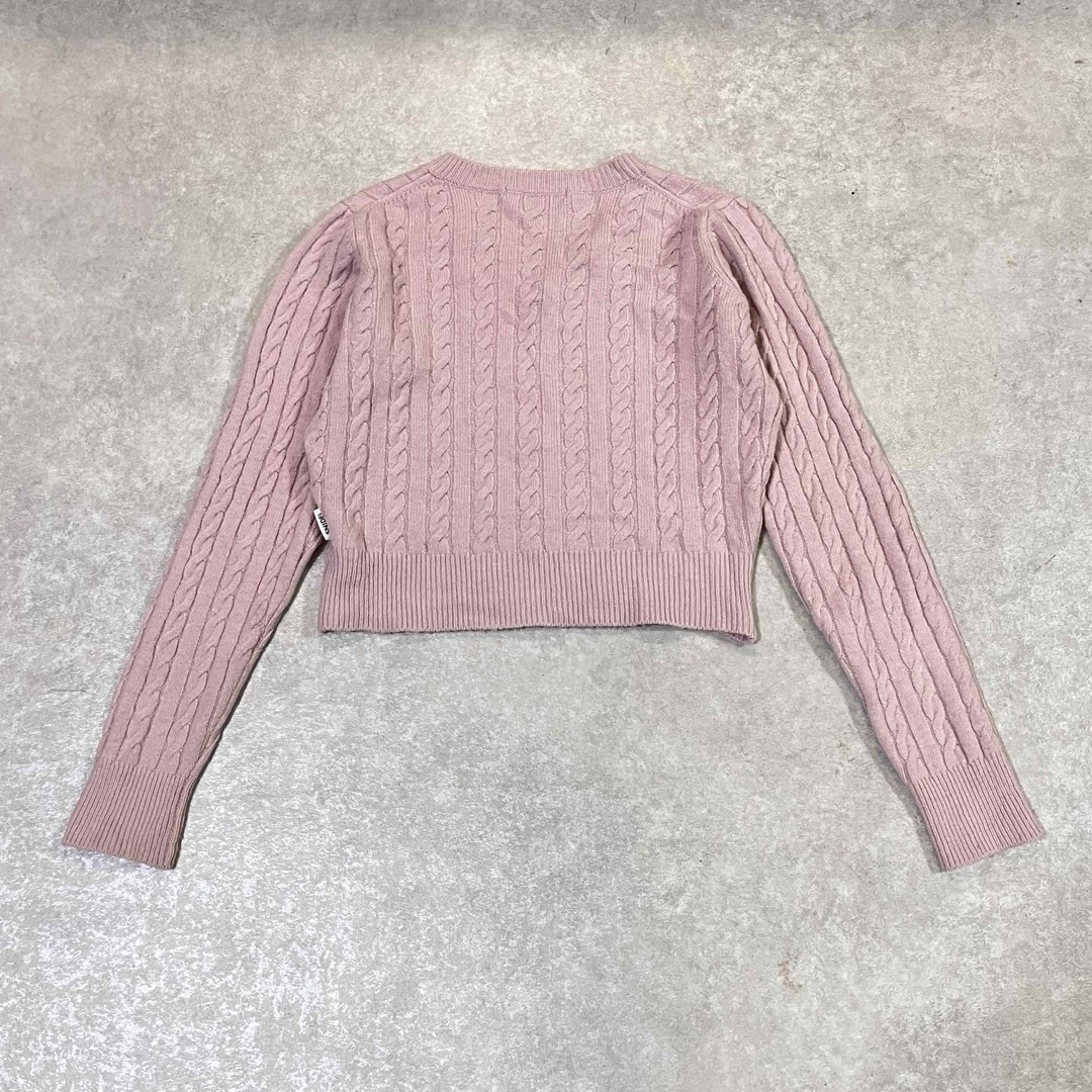 SNIDEL(スナイデル)のSNIDEL スナイデル BEARPAW ケーブルニット ピンク フリーサイズ レディースのトップス(ニット/セーター)の商品写真
