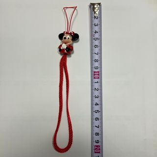 ディズニー ミニーマウス ストラップ 赤 レッド 未使用