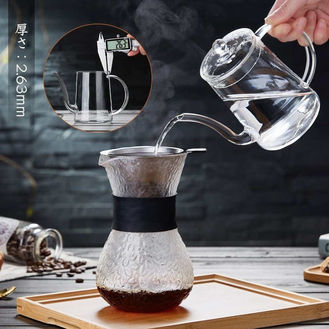 POKALOTEA ポカロティー コーヒーポット 耐熱ガラス コーヒードリップポ インテリア/住まい/日用品のキッチン/食器(容器)の商品写真