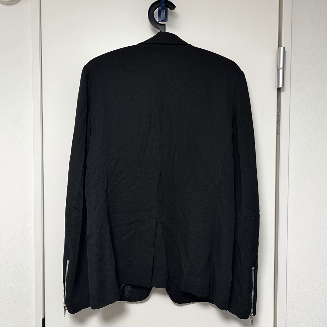BLACK COMME des GARCONS(ブラックコムデギャルソン)のブラックコムデギャルソン 23SS ポリ縮絨 袖ジップ テーラードジャケット メンズのジャケット/アウター(テーラードジャケット)の商品写真