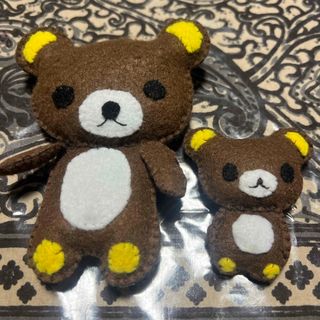 親子くまさん　フエルト 