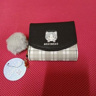 Coboca+ 猫 チエック 財布 黒