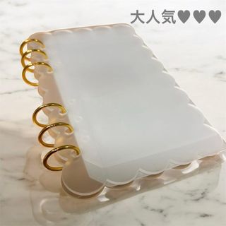 A6 アクリルバインダー クリア セービング もこもこ システム手帳リフィル