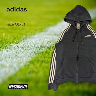 adidas アディダス ジップアップパーカー スウェットパーカー O ブラック