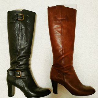 本革 美品 2足セット ロングブーツ Odette e Odile TOZOO