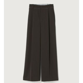 anuans コンフォートタックストレートパンツ ブラック M アニュアンス