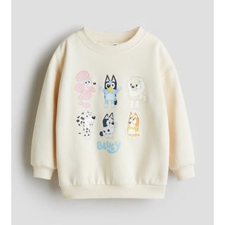 H&M★ブルーイ プリントスウェットシャツ 人気 コラボ トレーナー 長袖