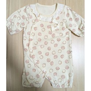 nicorito フリル いちご柄 ロンパース 新生児 50 60 女の子