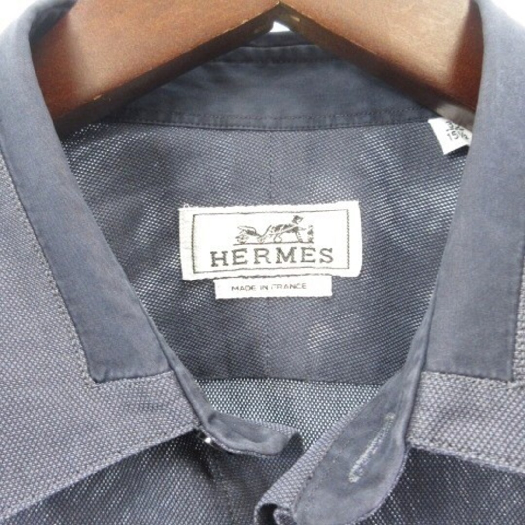 HERMES(エルメス)のエルメス HERMES セリエボタン シャツ 長袖 グレー 39  メンズのトップス(シャツ)の商品写真