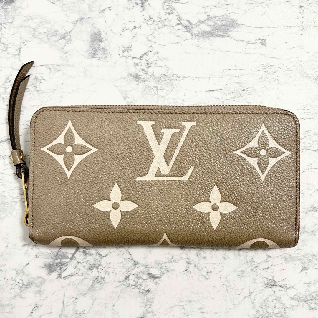 LOUIS VUITTON(ルイヴィトン)のルイヴィトン アンプラント ジッピーウォレット 長財布 バイカラー ベージュ レディースのファッション小物(財布)の商品写真