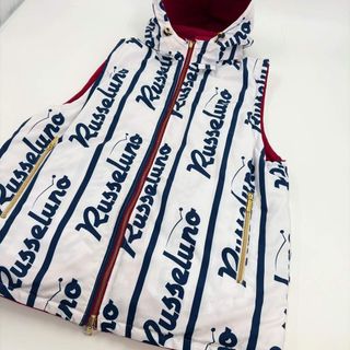 美品Russeluno ラッセルノ リバーシブル中綿ベスト 7 XLゴルフ748